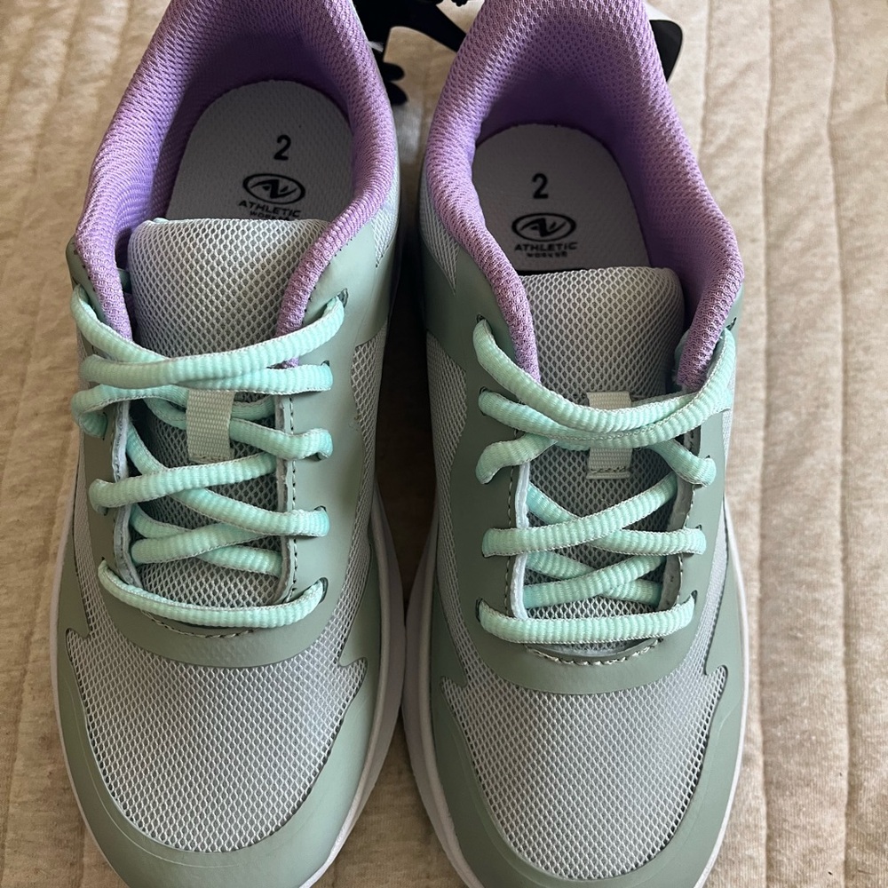 Athletic Works Kids Sneakers - Mint Green and Lavender